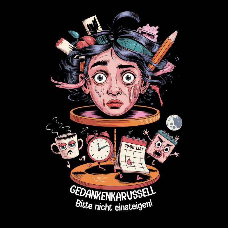 Gedankenkarussell – Bitte nicht einsteigen! Spruch