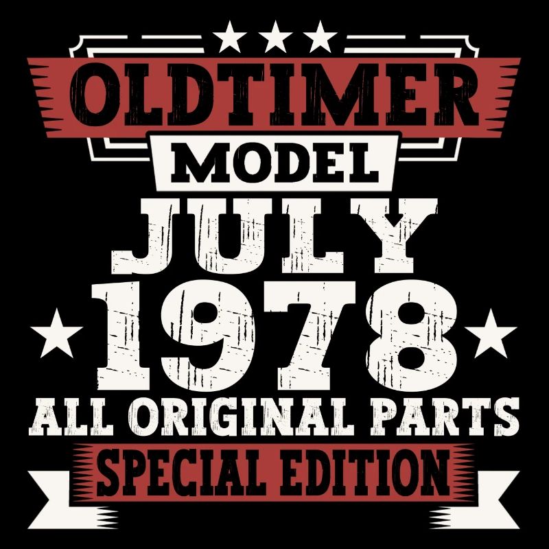 Oldtimer Juli 1978 44. Geburtstag Geschenk Herren