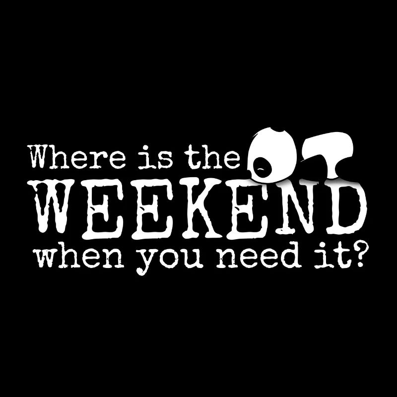 Where is the Weekend? Funky Kawaii Panda