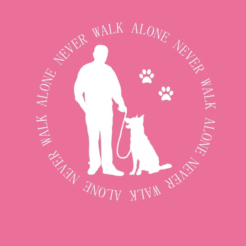Hunde Spruch Gassi Never walk alone