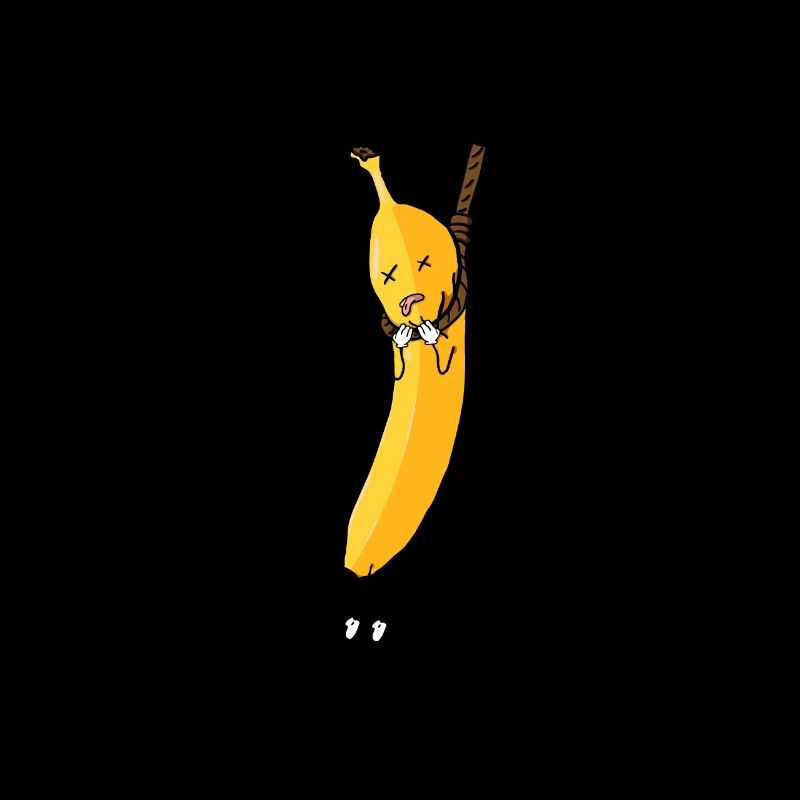 Gehängte Banane Comic Gezeichnet
