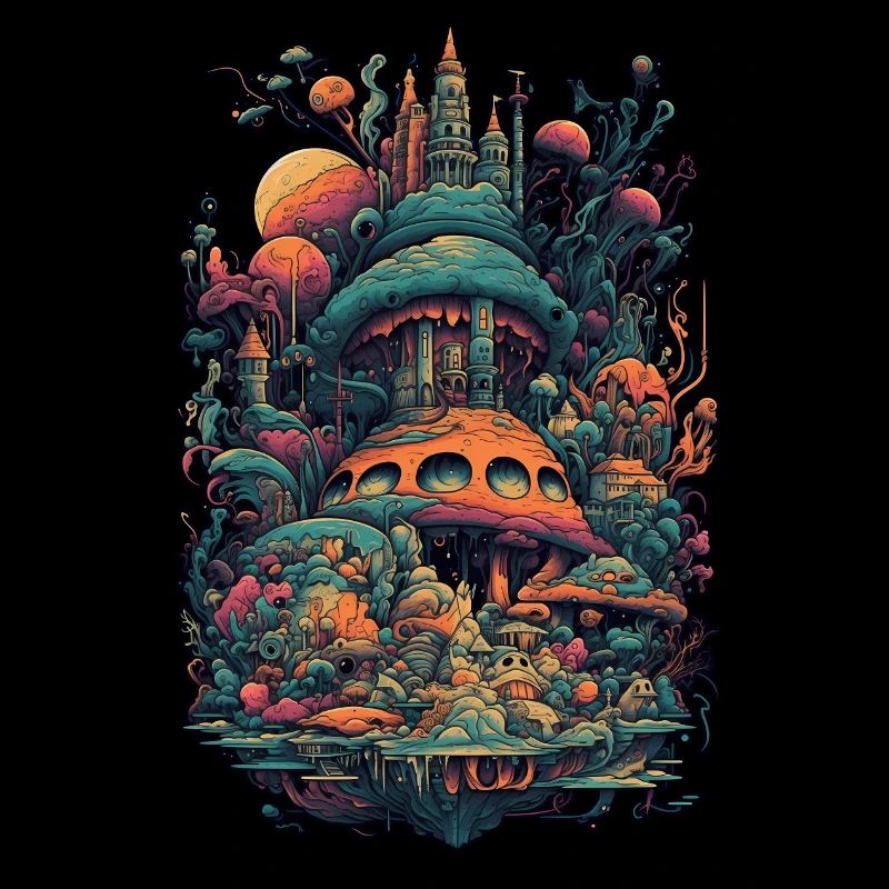 Trippy Explosion - Psychedelic Motif