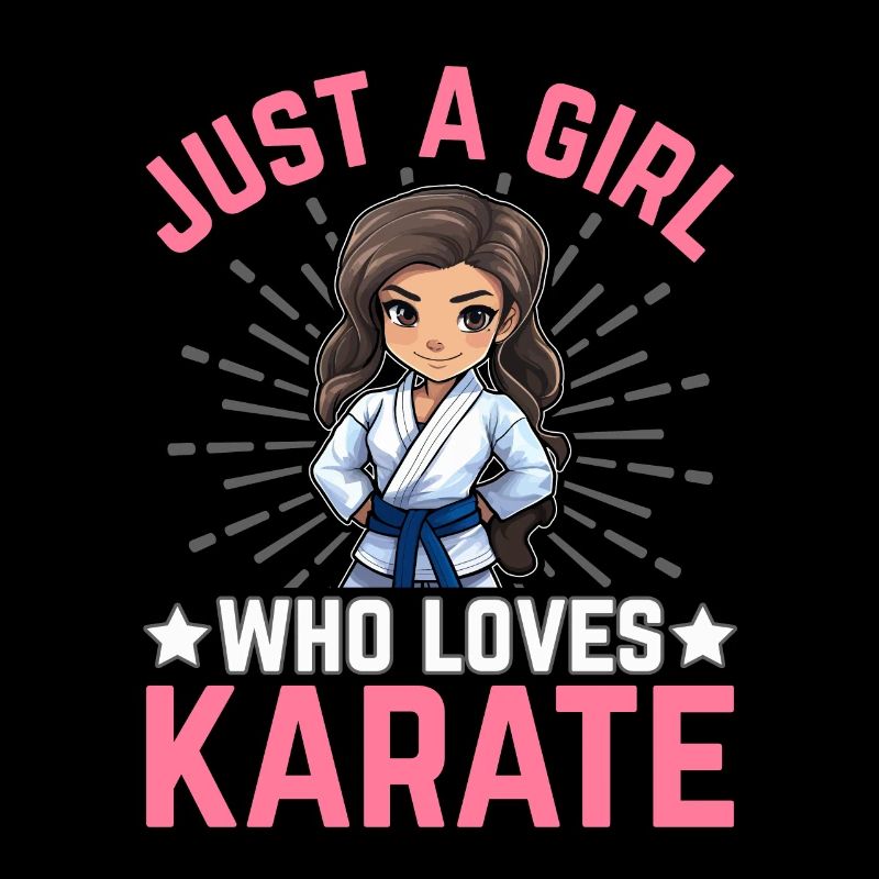 Nur ein Mädchen, das Karate liebt