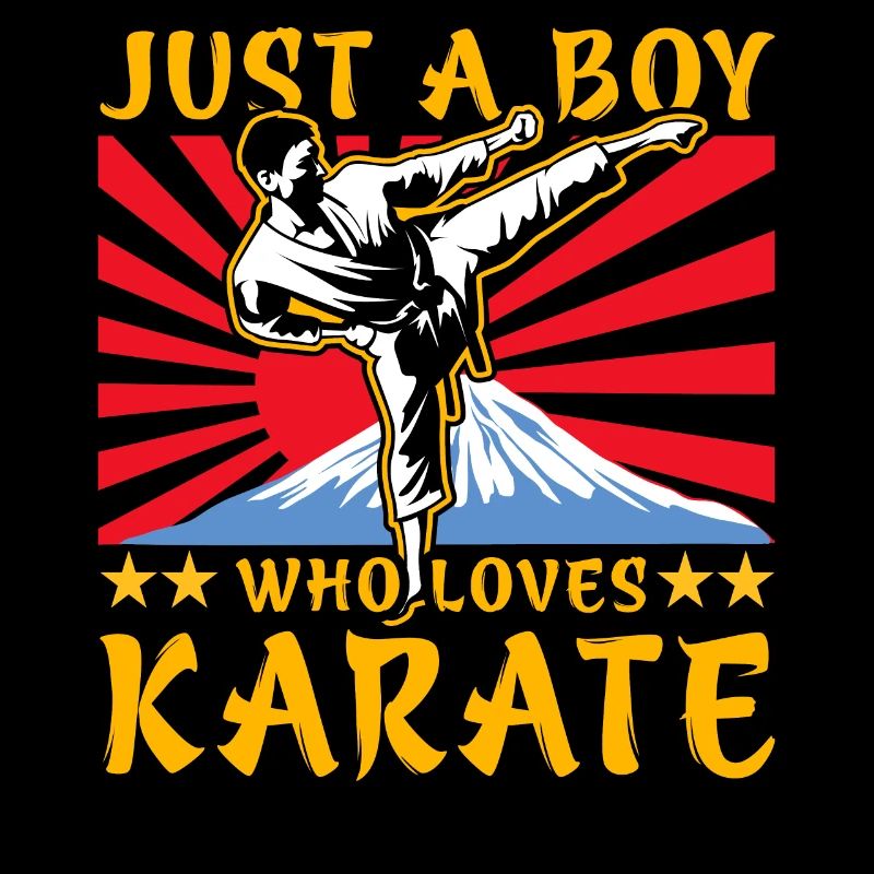 Nur ein Junge, der Karate liebt