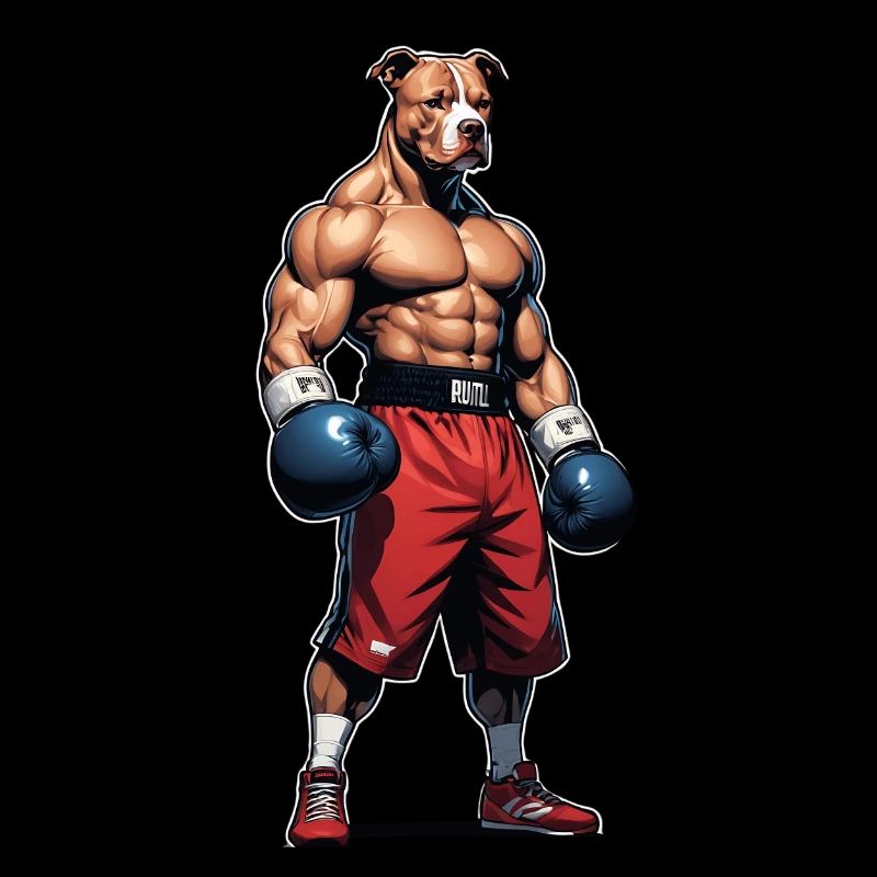 Pitbull im Boxtraining