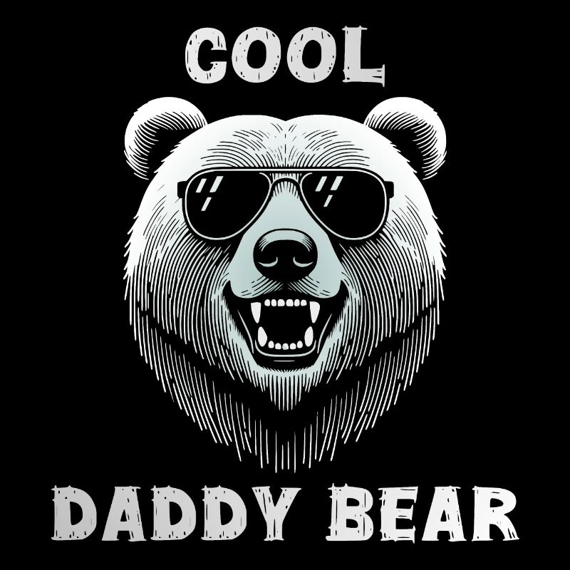 Cool daddy bear head with sunglasses