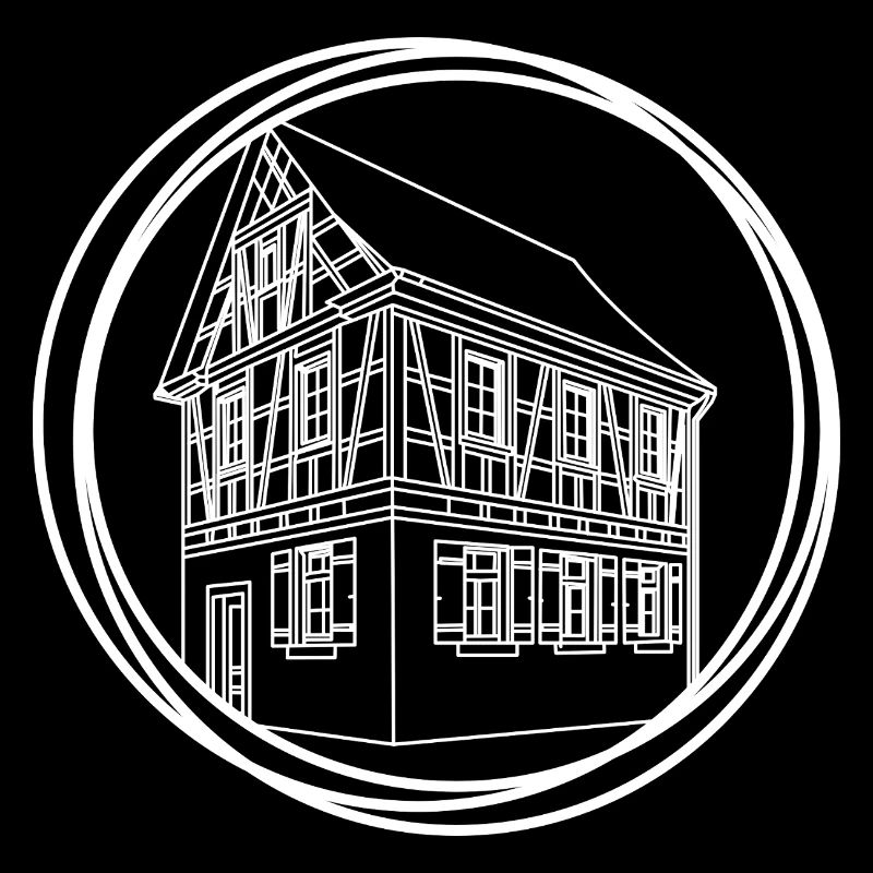Line House Circle Drawing