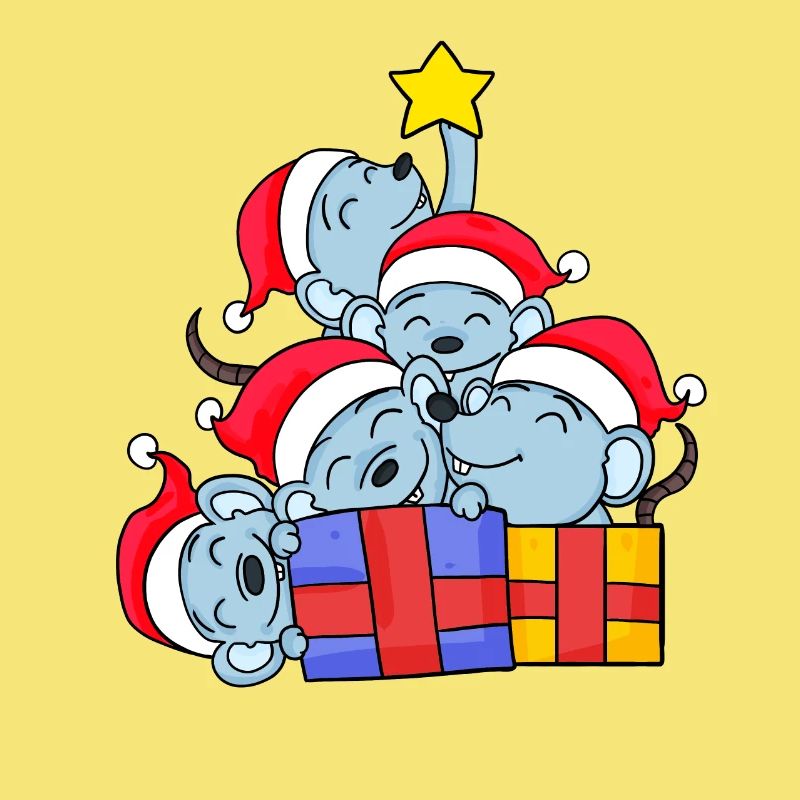 Arbre de Noël de l’arbre de Noël de la souris