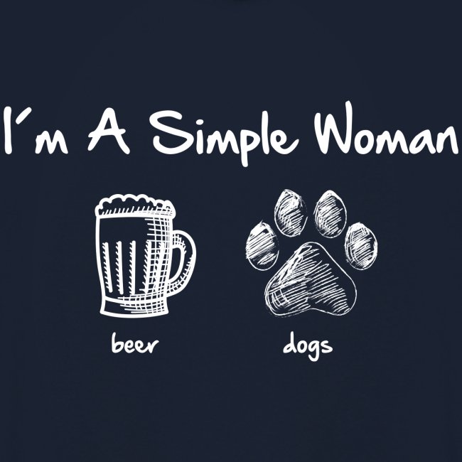 simple woman beer white - Unisex Hoodie
