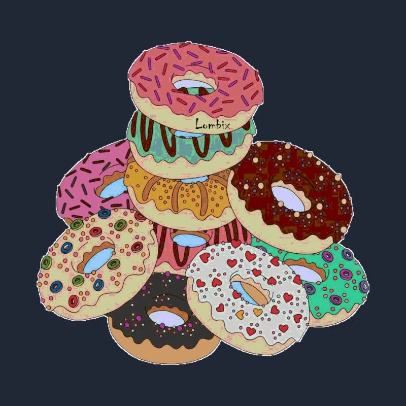 Pyramide der Regenbogen-Donuts