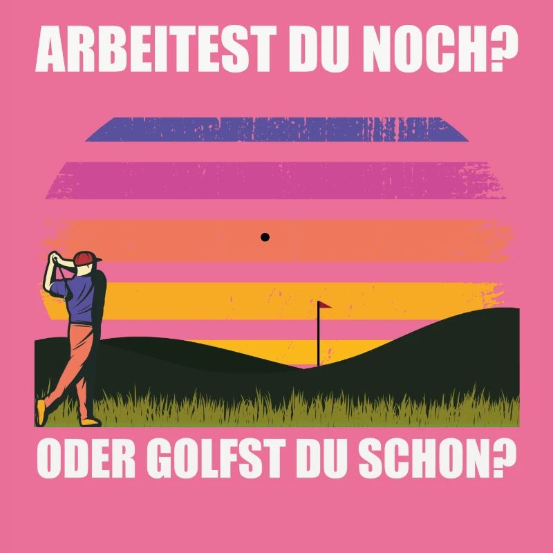 Arbeitest du noch oder golfst du schon? Retro