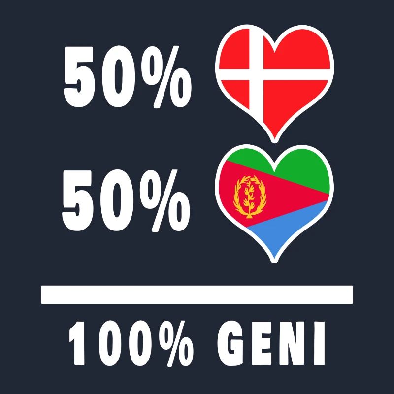 Drapeau 100% génie de l’Erythrée et du Danemark