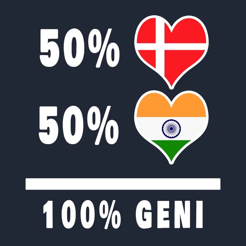 Inde et Danemark 100% drapeau de génie