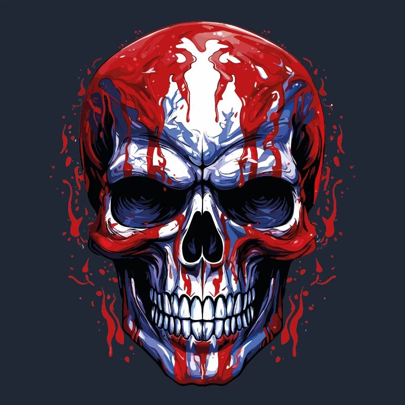 Graphique de crâne de drapeaux