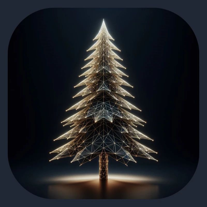 Christmas Tree Polygons Light Fir Tree
