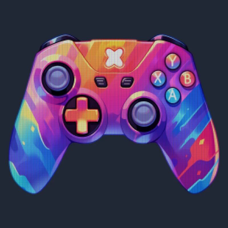 Pixel art video game controller