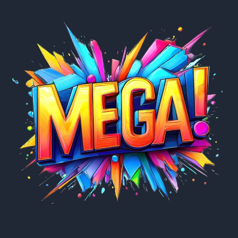méga texte 3d coloré