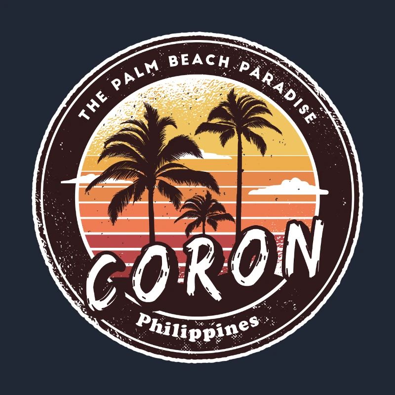 Coron Philippines Beach Palm Trees Design