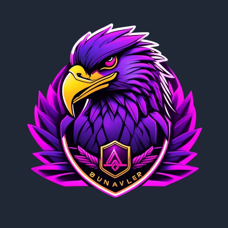 Futuristic eagle with neon accents
