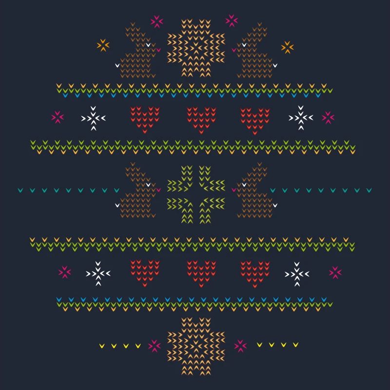 Easter motifs in knitting pattern style for Easter
