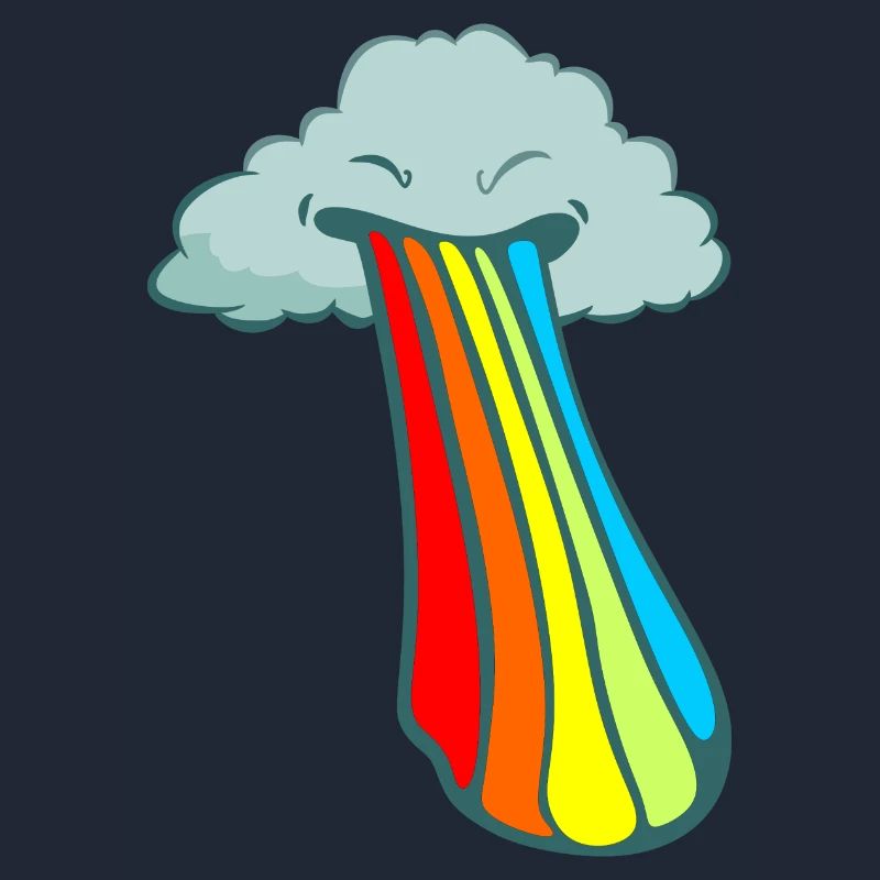 Rainbow - puking cloud - weather report