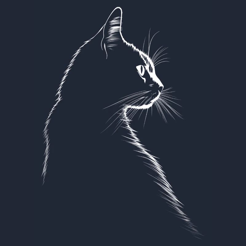 Silhouette einer Katze