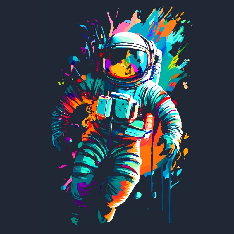 Astronaute de couleur dans l’espace spatial