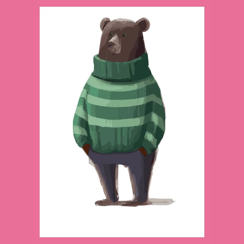 Bär im Winter Pullover