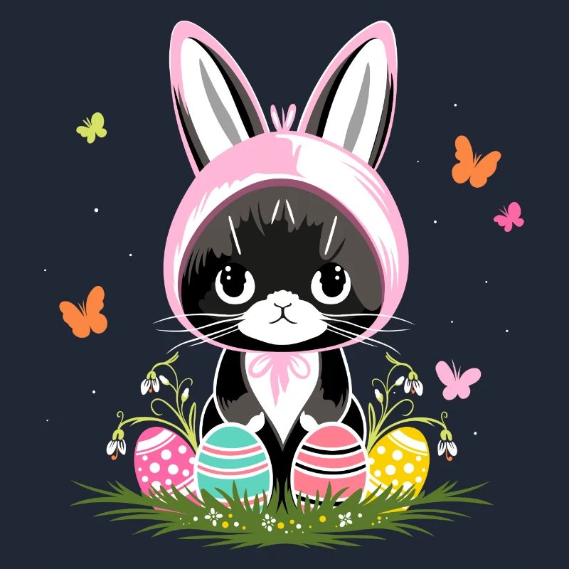 Easter Cat Easter Eggs Bunny Costume