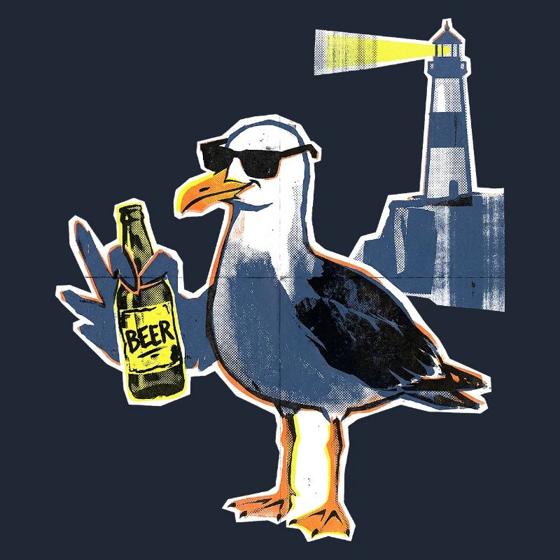 Coole Möwe Leuchtturm Bier