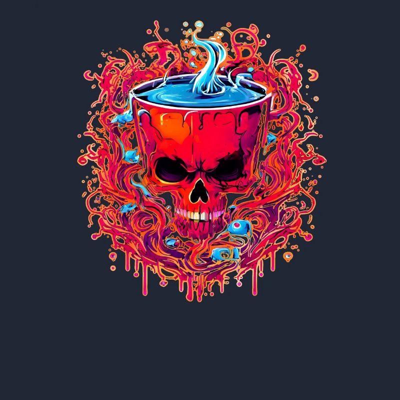 A devilish drink in a skull cup