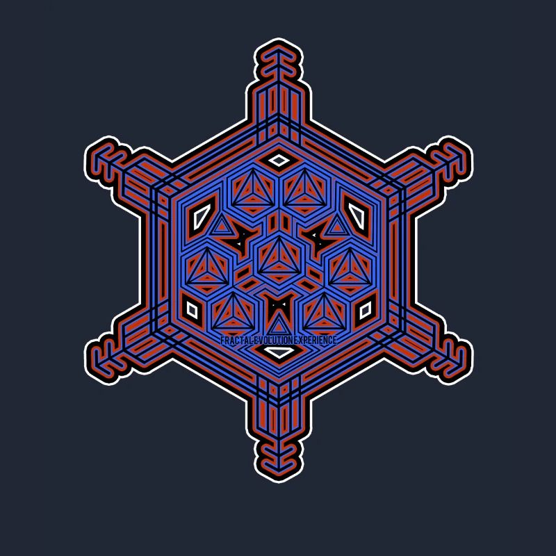 Expérience d’évolution fractale Motif hexagone étoile