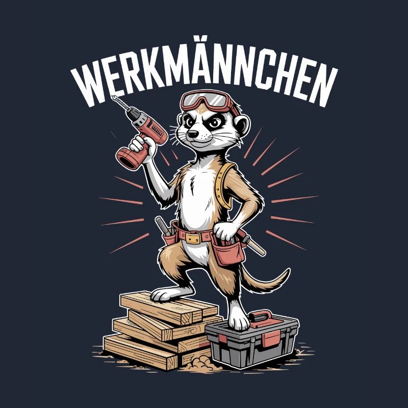 Erdmännchen Echter Heimwerker Mann Handwerker