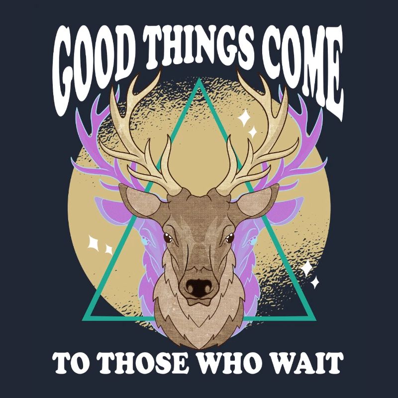 Deer Head Triangle Glow with Text