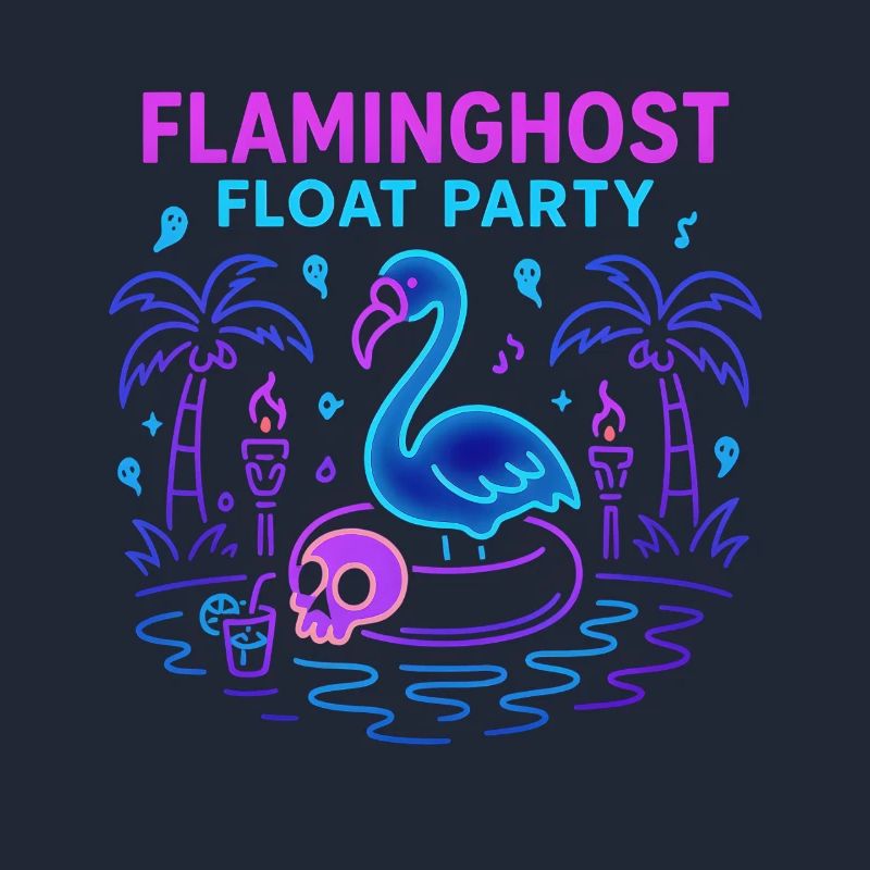 Flaminghost Float Party Halloween Pool