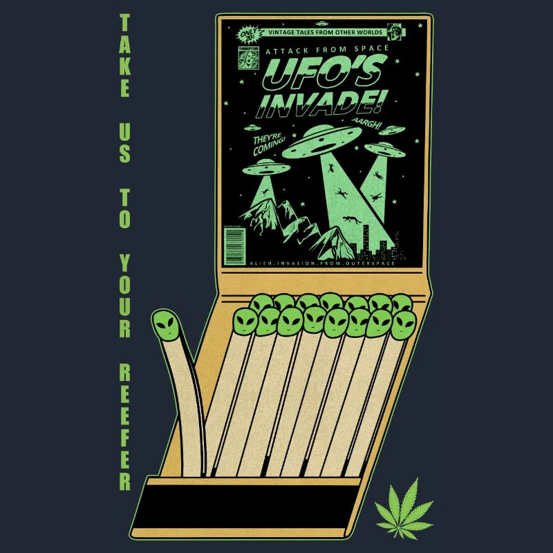 UFO Invasion Vintage Poster Design