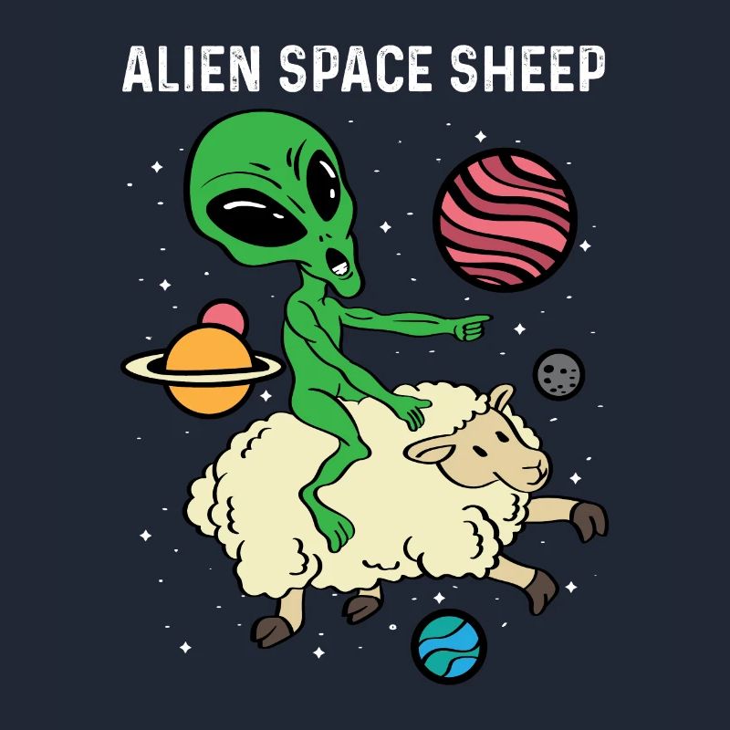 Alien Space Sheep Astronaut oder Weltraumpilot Ges