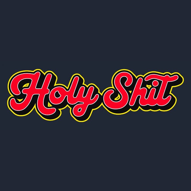 Holy Shit 3D Red Script