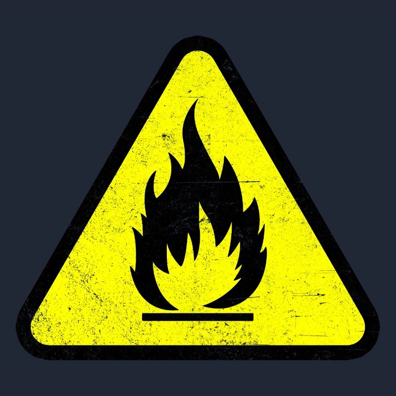 Warning Fire Open flame Flammable Danger