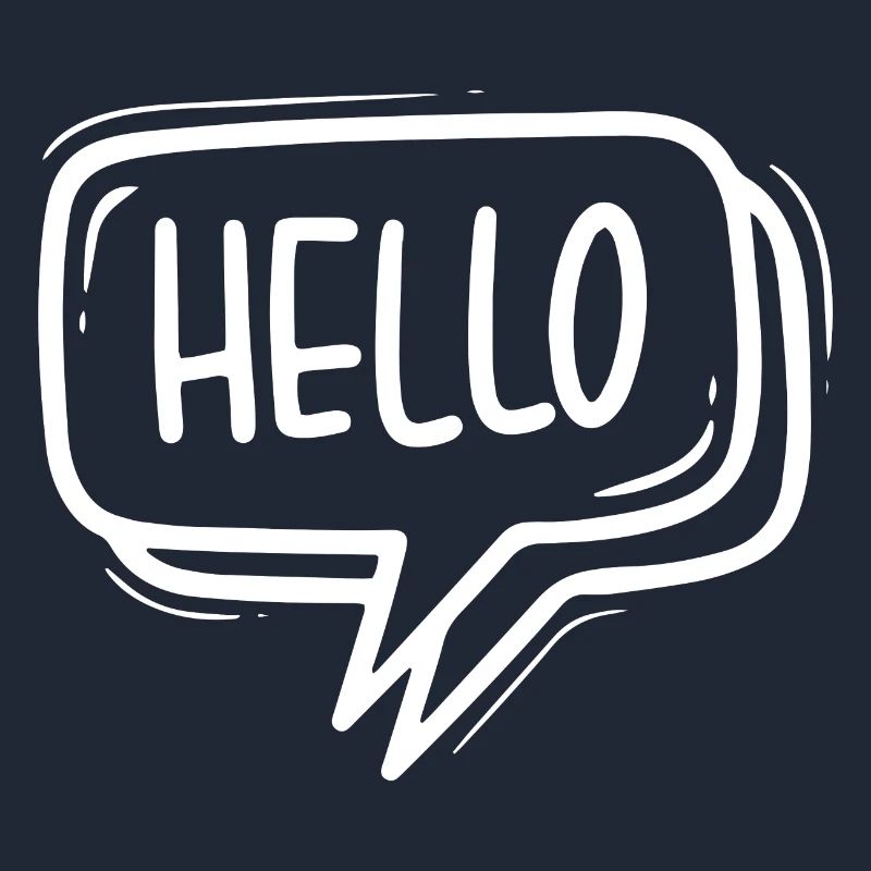 HELLO SPEECH BUBBLE GREETING SALUTATION WELCOME