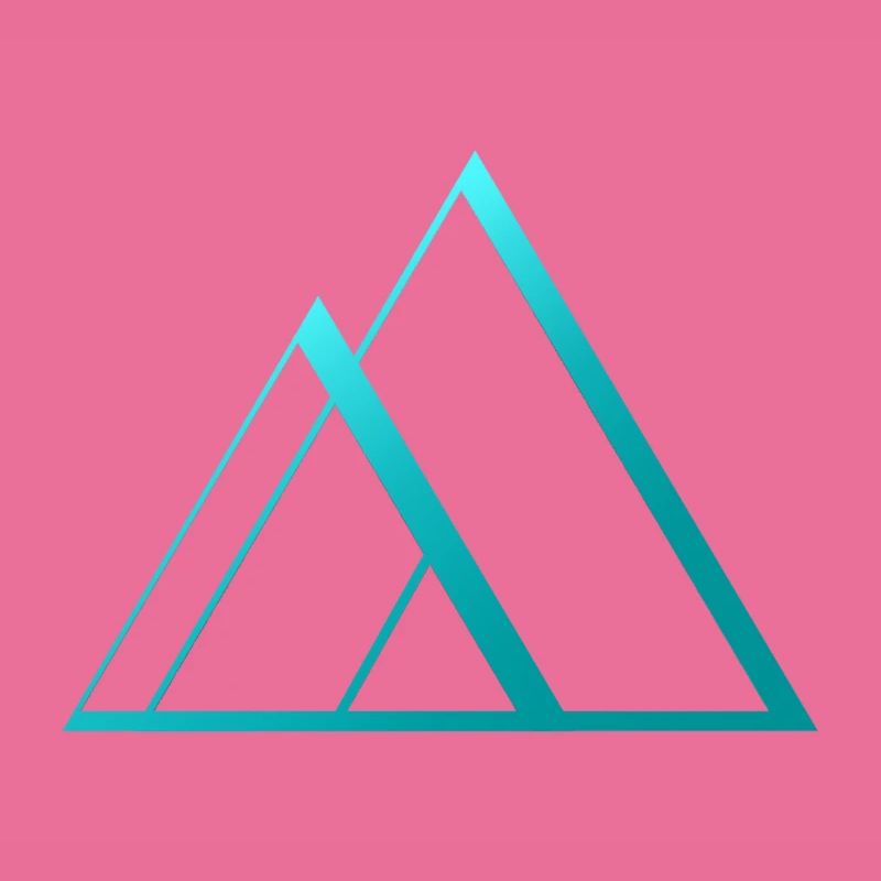 triangles pyramide bleu design