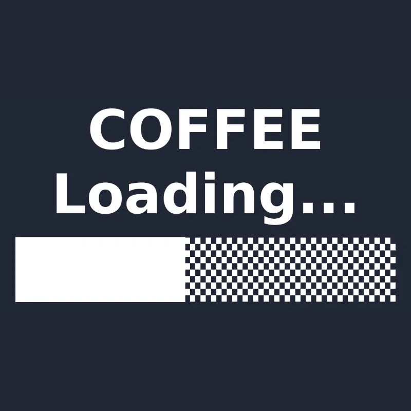 COFFEE Loading... ████▒▒▒▒▒ – Coffee Shirt for Dev