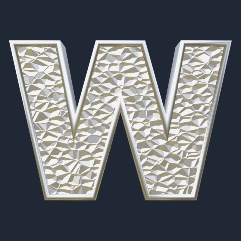 W, lettre, initiale, monogramme,