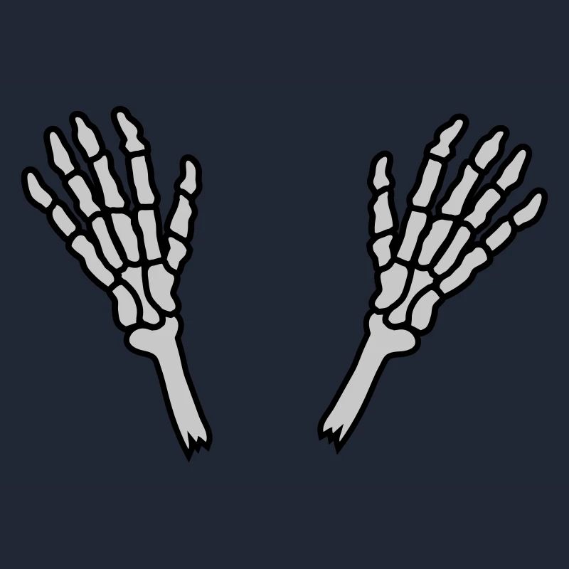 2 Skeleton Hands Bones