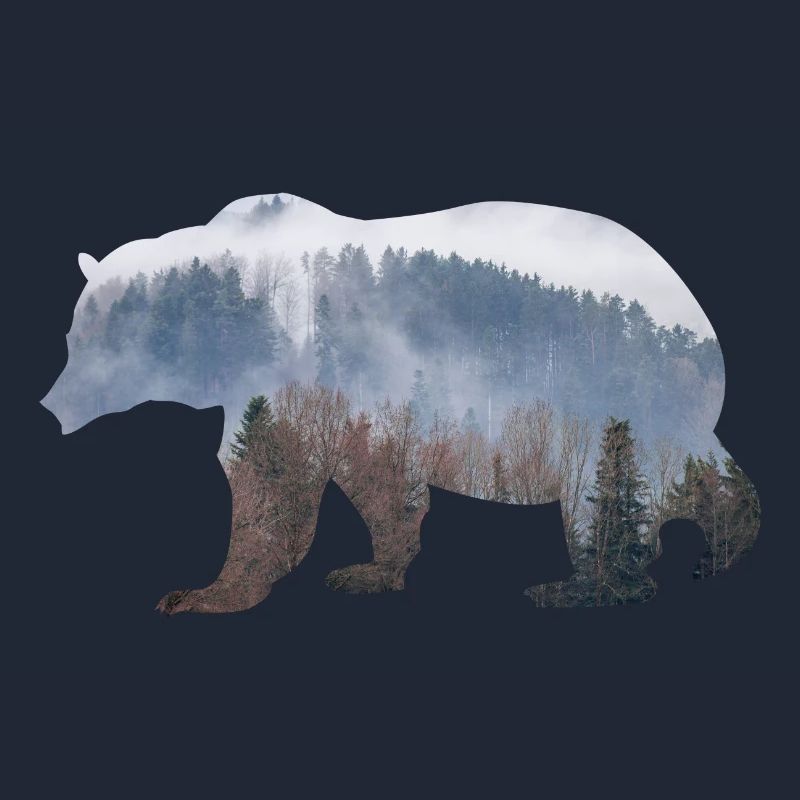 Bär mit Wald