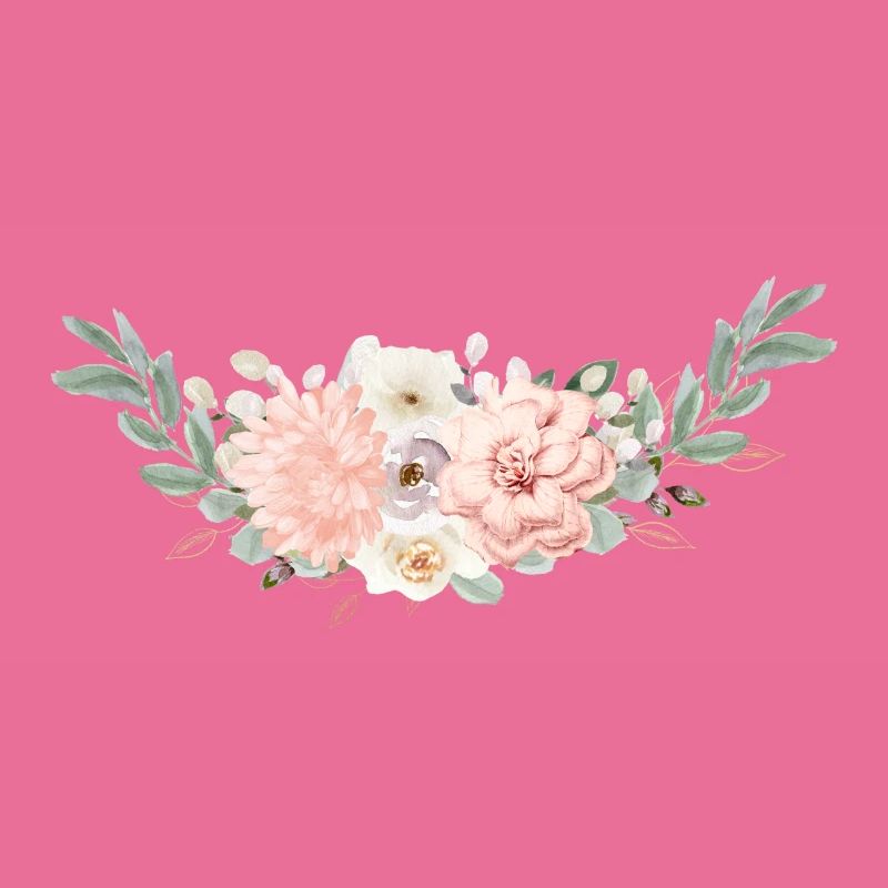 Modern Pastel Flowers can be personalized