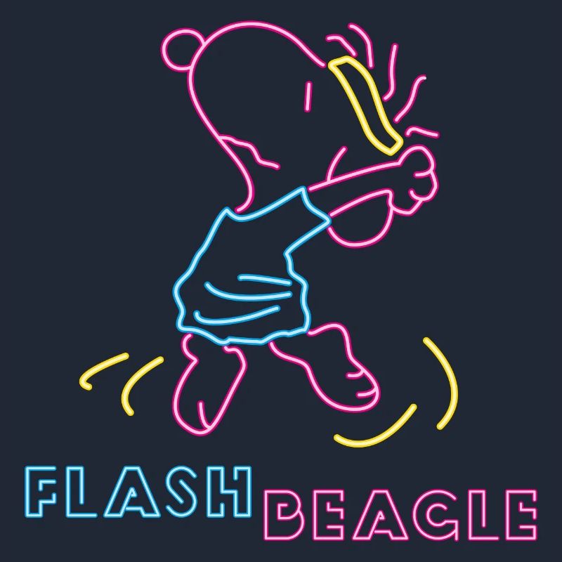 Peanuts Snoopy Flash Beagle Couleurs Neon