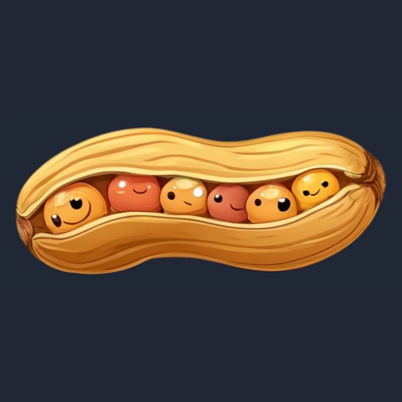 Peanut with funny nuts // Comic Illustration