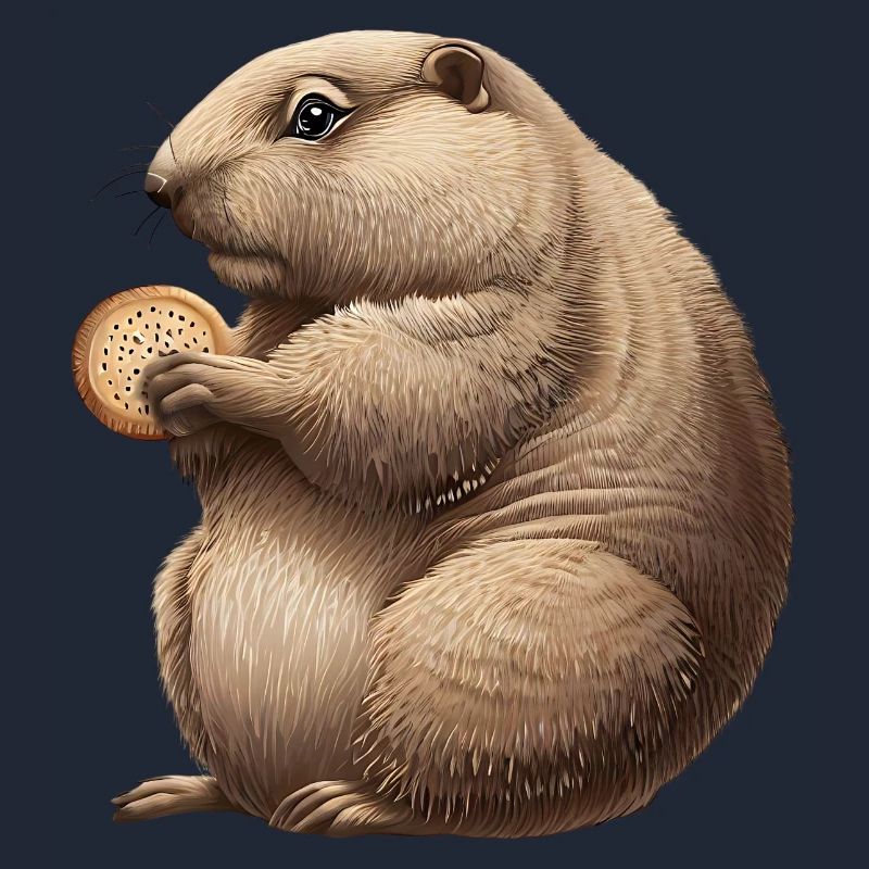 Groundhog with Cracker