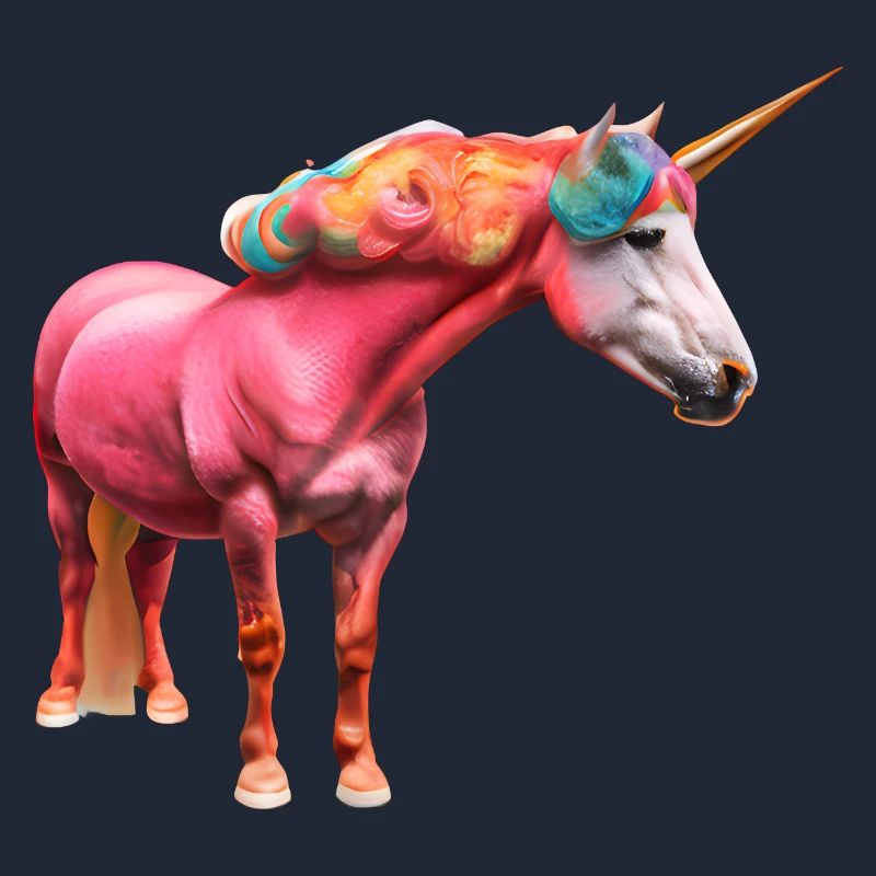 Buntes Lockiges Einhorn
